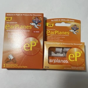 NIB 2 Pairs Earplanes With Straps For Kids & Smaller Ears - Picture 1 of 5