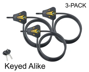 Master Lock - (3) Trail Camera Python Adjustable Cable Locks #8419KA-3 - Picture 1 of 6