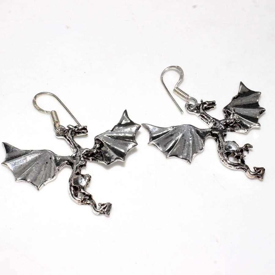 Dragon Stud Earrings - Stainless Steel Chinese Japanese Design For Men & Women