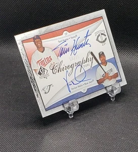 2007 UD SP Authentic Torii Hunter Vernon Wells Chirography Dual Auto /75 On Card - Picture 1 of 3