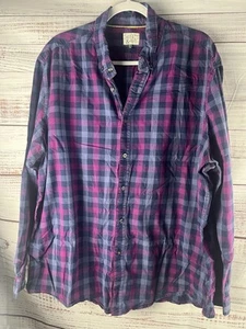 Threads & Heirs Button Up Shirt Mens XXL Purple Long Sleeve Casual Cotton Blend - Picture 1 of 7