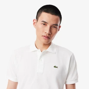 Polo Lacoste Para Hombre Calce Clásico L.12.12 Piqué Blanco NUEVO 5 L - Imagen 1 de 7