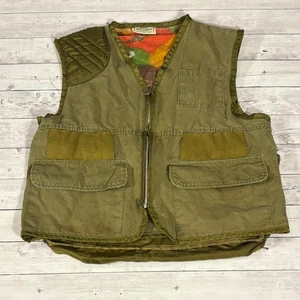 SafTbak Hunting Vest Canvas Shooting Quail Game Pockets Mens Olive Green - Picture 1 of 13