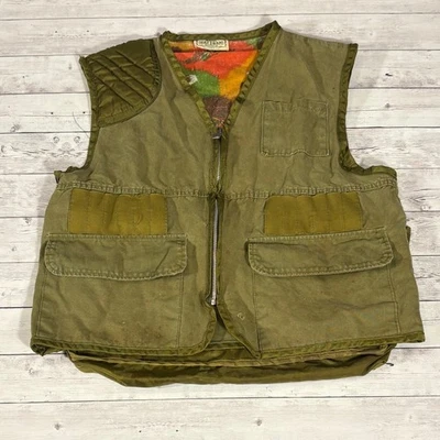 SafTbak Hunting Vest Canvas Shooting Quail Game Pockets Mens Olive Green - Image 1 of 4