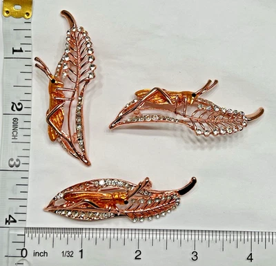 LOTE de broche de insectos saltamontes de cristal broche hoja vidrio insecto amarillo transparente Foto 1 de 4