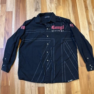 Coogi Heritage Shirt Mens 2XL Long Sleeve Button Up Spell Out 69 Biggie Casual - Image 1 of 4