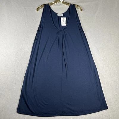 Cosabella Chemise Tank Sleep Shirt With Pockets Women’s M Blue Pajama 37” Long - Image 1 of 4