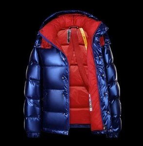 2025 Invierno Nuevo Exterior Plumón Hombre Brillante Parka Cálido Abrigo con Capucha NUEVO - Imagen 1 de 15