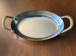 Kupferbeschichteter Edelstahl Mini Au Gratin Pfanne Doppelgriffe 6” x 4” - Bild 1 von 5