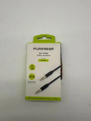 PureGear (UNICBL13046) 4Ft Auxiliary Audio Cable for 3.5mm Headphone Jack-Black - Image 1 of 2