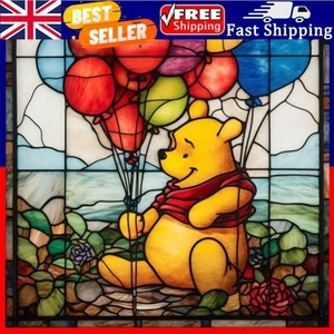 Taladro redondo completo 5D hágalo usted mismo vitral pintura diamante Winnie the Pooh 40x40 cm. - Imagen 1 de 6