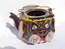 vintage HAND PAINTED dog face TEA POT RELCO REDWARE hand decorated JAPAN $9.95