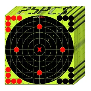 ATFLBOX 25Pack Shooting Target 12 Inch Bulleye Super Splatter Paper Target - Picture 1 of 8