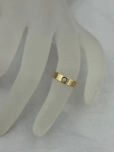 Cartier Love Promise/ wedding Band Ring With 1 Diamond 18K Y Gold Size 44-(3us) - Picture 1 of 11