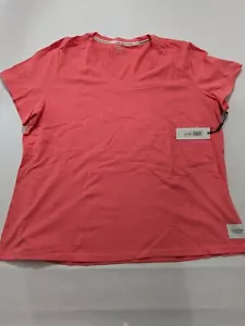 Calvin Klein Shirt Women 2XL Pink Performance Lifestyle V-Neck Short sleeve Top - Picture 1 of 8