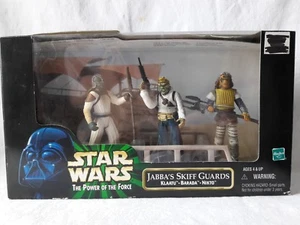 Star Wars POTF 2 Jabba's Skiff Guards Figure set of 3 1998 NISB - Picture 1 of 10