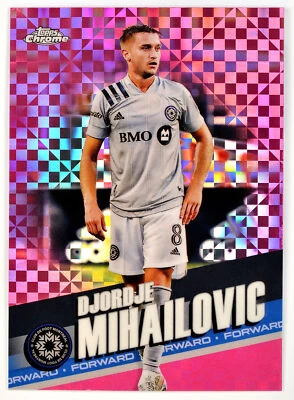 DJORDJE MIHAILOVIC - 2022 Topps Chrome MLS Pink X-Fractor SN #118 CF Montreal - Image 1 of 2