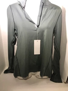 icyzone Women's Workout Yoga Track Jacket 1/2 Zip Long Sleeve Running Shirt Med - Picture 1 of 3