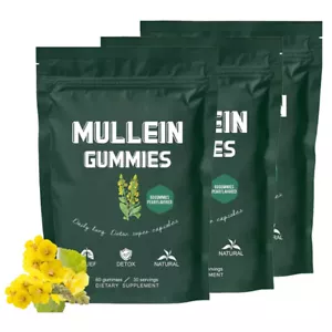 3Pack BetterLungs - Mullein Gummies Daily Respiratory Health Gummies 60 Capsules - Picture 1 of 14
