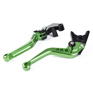CNC Green Short Brake Clutch Levers For Kawasaki Z750 2007-2012,Z800/E 2013-2016 - Picture 1 of 6