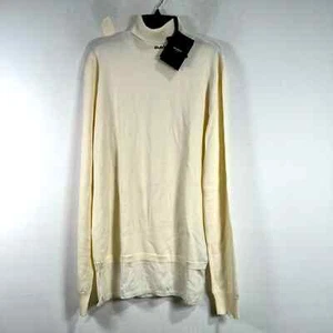 Balmain Long Sleeve Logo Neck Turtleneck Sweater, Men's Size XS - Off-White - Picture 1 of 14