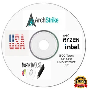 Arch STRIKE Linux with over 1450+ tools for Hackers LIVE/INSTALL DVD 2023 - Picture 1 of 1