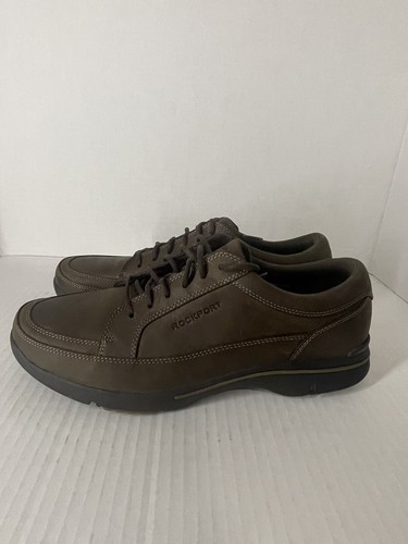 NUOVO Rockport V76733 Uomo Marrone Mocassino Pelle Adiprene di Adidas US Taglia 11
