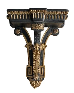 Regency Style Wall Bracket Shelf ~ Black and Gold - Picture 1 of 7