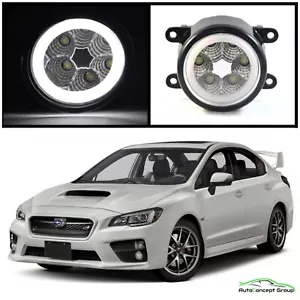 SUBARU WRX & WRX STI V1 HIGH POWER ANGEL EYE HALO RING FULL LED FOG LIGHTS 14-17 - Picture 1 of 8