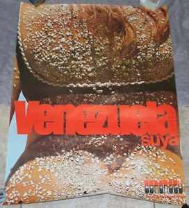 POSTER ENTE TURISTICO VENEZUELA CONAHOTU ANNI 60-70 SEXY DONNA SABBIA ATTACCATA - Foto 1 di 5
