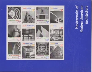 Scott 3910 - Modern Architecture. Sheet of 12. MNH. OG. #02 3910sh12 - Picture 1 of 1