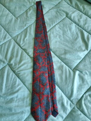 Corbata de hombre Envoy roja cachemira 100 % seda Foto 1 de 4