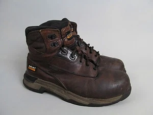 Ariat Boots Mens 11EE Brown MasterGrip 8" MetGuard Waterproof Composite Toe - Picture 1 of 11