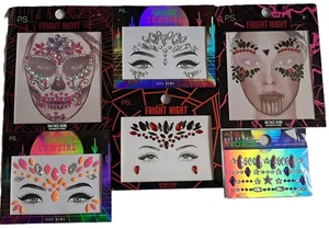 Face Gems Adhesive Glitter Jewel Sticker Festival Halloween Party Body Make Up - Picture 1 of 7