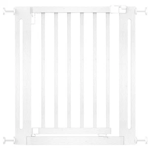 Safetots Baby Gate, Wooden Elegance, Safety Gate, White, 71cm - 79cm - Picture 1 of 9