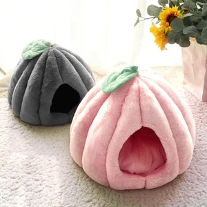 Pet Dog Beds Soft Igloo/Cave House Kennel Cat Small Puppy Nest Warm Cushion S-L - Picture 1 of 11