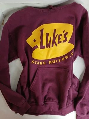 Sudadera con Capucha Vintage Y2K Luke's Diner Stars Hollow, CT Granate Gilmore Niñas Gildan Med Foto 1 de 4