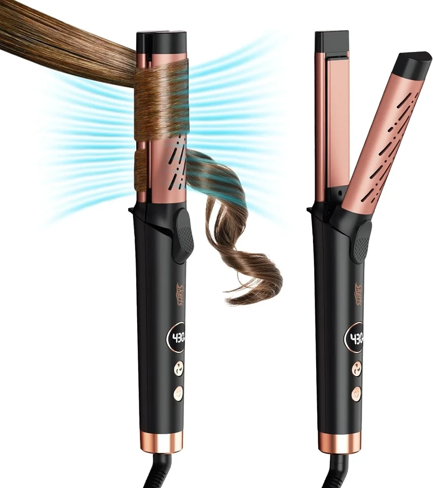 Curling Iron 360° Airflow Styler Hair Curling Iron 5 Adjustable Temps Hair Strai - Image 1 of 4