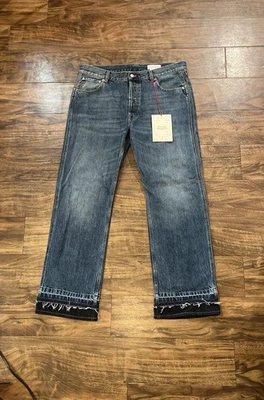 Pantalones de mezclilla Alexander McQueen holgados borde deshilachado talla 52eu (aproximadamente 36 cintura EE. UU.) Foto 1 de 4