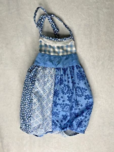 Ricrac & Ruffles 18M Bubble Romper Bonnet Slight Stain on back Ruffle - Picture 1 of 3