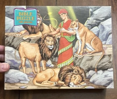 Rompecabezas bíblico Rainbow Works vintage 1987 Daniel In The Lions Den 100 piezas Foto 1 de 4
