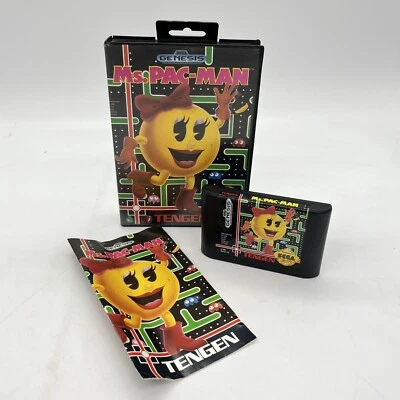 Ms. Pac-Man Sega Genesis Retro Video Game Complete w/Case + Manual Tested - Image 1 of 4