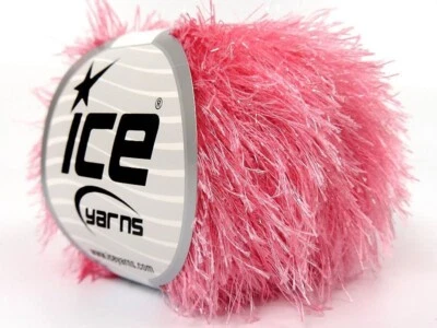 Candy Pink Eyelash Glitz 50gr 82332 Ice Yarns Sparkle Eyelash Yarn 76yds - Image 1 of 3