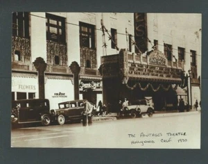 Ca 1976 PPC Hollywood Ca The Pantages Theater Ca 1930 Repro 7 X 5" - Picture 1 of 1