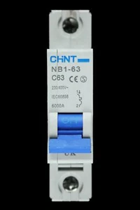 CHINT 63 AMP CURVE C 6kA MCB CIRCUIT BREAKER NB1-63 - Picture 1 of 6