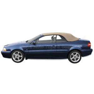 Tapa convertible Volvo C70 para 1999-2006 en tela de sarga beige con ventana de vidrio - Imagen 1 de 6