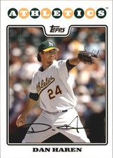 2008 Topps Oakland Athletics Baseball Card #245 Dan Haren