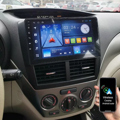 Apple Carplay carro estéreo 2+32GB FM AM Radid para 2008-2014 Subaru Impreza WRX STI - Imagem 1 de 4