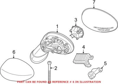 Capa espelhada de porta genuína para mini 51167401230 - Imagem 1 de 3