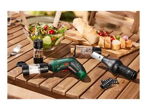 Parkside 4V Cordless 22 Pieces Screwdriver Wood Box Set with BBQ Accessories,NEW - Picture 1 of 14